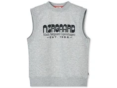Mads Nørgaard light grey melange sweatvest Soler